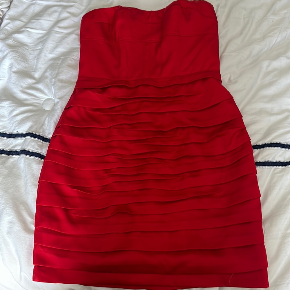 Express holiday red dress